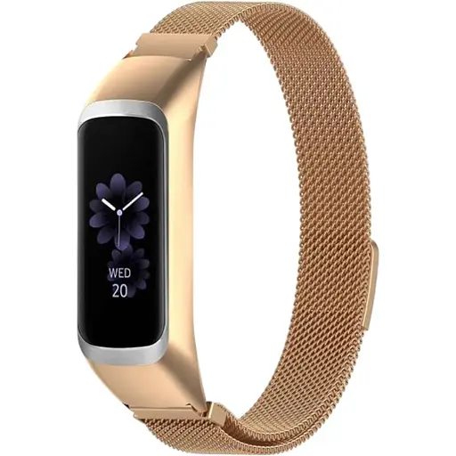 Ремешок-бампер DK для Samsung Galaxy Fit2 (R220) Metal Milanese Loop Magnetic (rose gold)