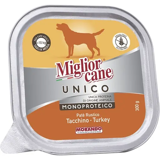 Вологий корм для собак Morando Migliorcane Unico індичка 300 г - фото 1