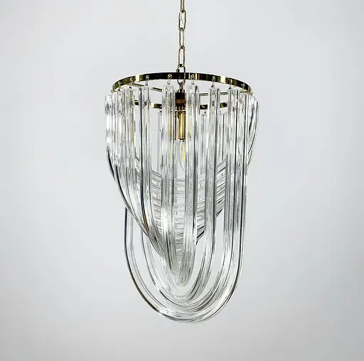 Підвісний світильник Flow Light у золотому каркасі Line.F Діаметр 30см - фото 12