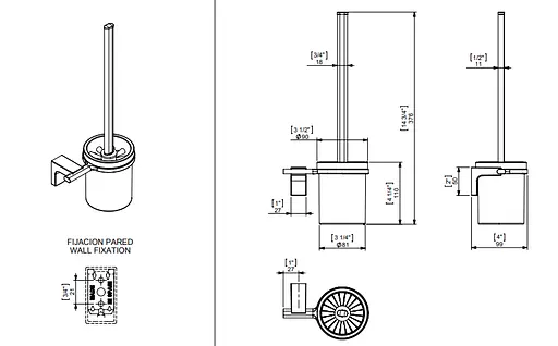 Йоржик для унітазу Sonia Eletech 114221, Хром - фото 3