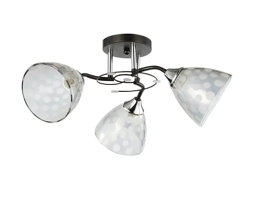 Люстра декоративна INTEREES V 6106-3 BK+CR