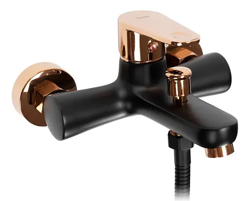 Змішувач для ванни Rea Mild black rose gold REA-B4813 Чорний - фото 2