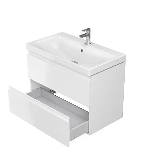 Тумба для ванної кімнати Cersanit CET В14 з умивальником Moduo 80 см Білий UN509-052 30412 - фото 3