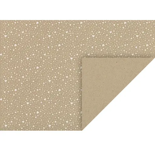 Крафт-картон для дизайну "Серця" А4(21х29,7см) Білий 220г/м2 Heyda