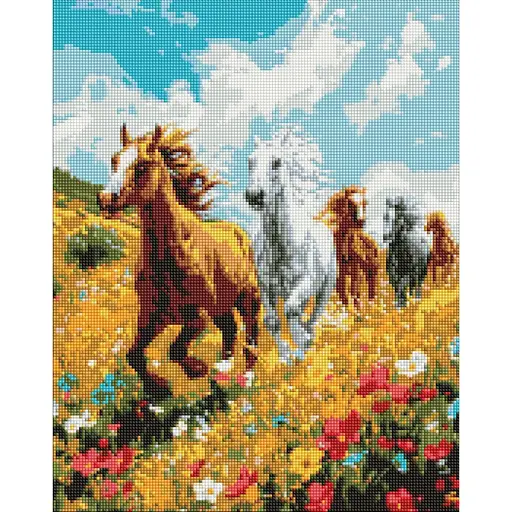 Алмазная мозаика Полевая гармония AMO8017, 40х50 см