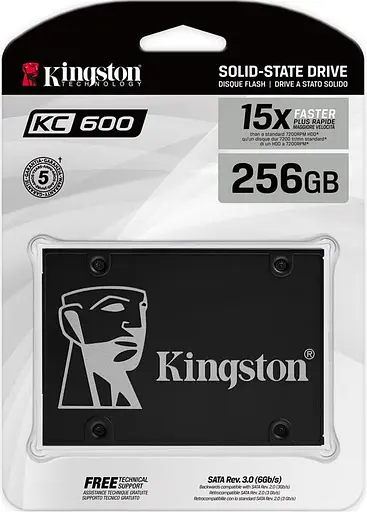SSD-накопитель 256 ГБ Kingston KC600 2.5 SATAIII 3D TLC (SKC600/256G) - фото 4
