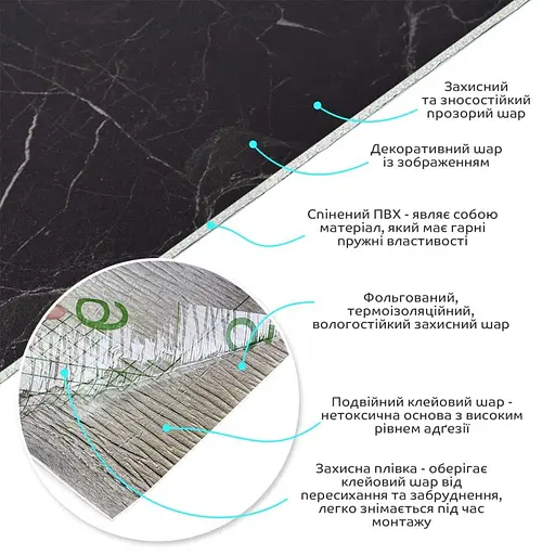 Самоклеящаяся виниловая плитка в рулоне 600х3000х2мм Мат SW-00002974 - фото 2