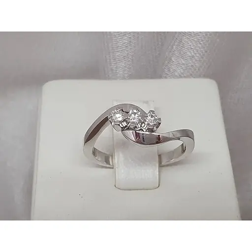 Золотое кольцо с бриллиантами.103502 16,5 - фото 2