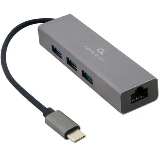 USB-хаб Cablexpert A-CMU3-LAN-01 Dark Grey