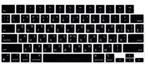 Накладка на клавіатуру DK для Apple MacBook Air 15" Retina 2023 - 2025 USA силікон чорний (013282) - фото 4