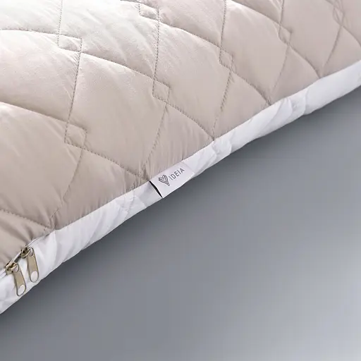 Наволочка на П-подушку İdeia с стежкой для беременных и отдыха 140х75х20 см (8000030029_св.серая/белая) - фото 4