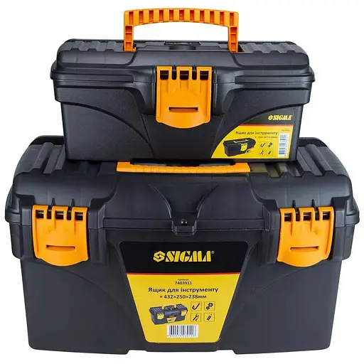 Набор ящиков для инструмента 2в1 Sigma 320×165×136мм, 432×250×238мм 7403871 - фото 1