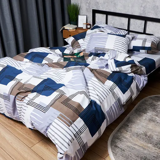 Пододеяльник Moon&Star Бязь Gold Люкс Bold Lines King Size 220x240 см - фото 3