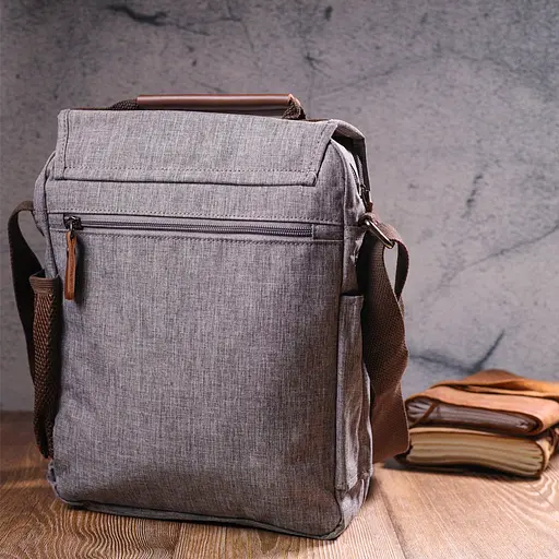 Чоловіча сумка через плече з текстилю 15х32х8 см Vintage 15х32х8 см sum0021450 - фото 9