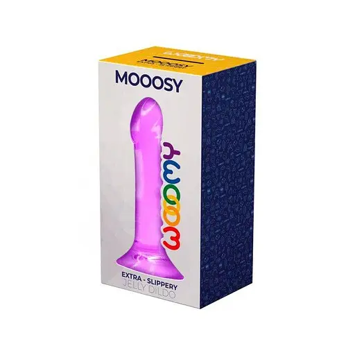 Ділдо Wooomy Mooosy, з присоскою, сумісний з трусиками для страпону, довжина 18 см, діаметр 4,5 см - фото 2