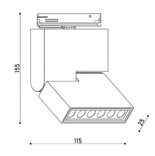 Світильник трековий однофазний Kloodi KD-STL0612 3K WH - фото 3