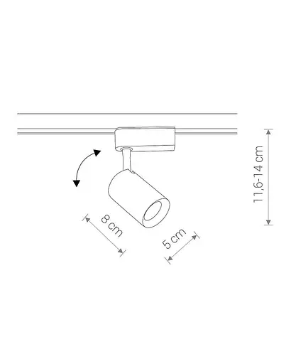 Трековий світильник Nowodvorski 8996 Iris LED 1x7W 3000K 530Lm IP20 чорний - фото 2