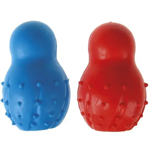 Игрушка для собак Tatrapet Dental Gum матрешка резиновая, пищалка 9.5 см в ассортименте