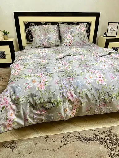 Постільна білизна бавовняна Каталея Півтораспальна 150 x 220 Бязь Сіра 50 х 70