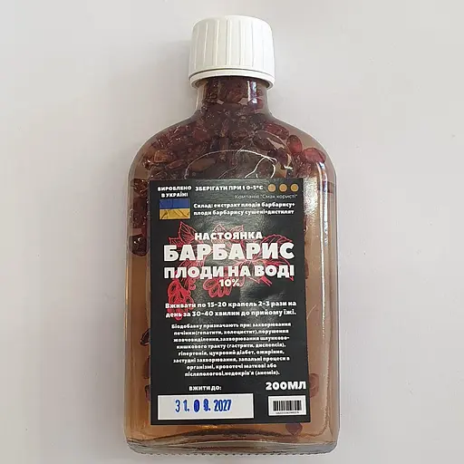 Водная настойка на плодах барбариса 200 мл - фото 1
