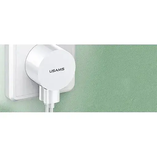 Зарядное устройство адаптер Usams US-CC080 T20 Dual USB Round Travel Charger - фото 3