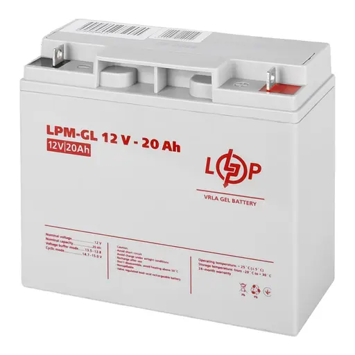 Аккумулятор гелевой LPM-GL 12V - 20 Ah - фото 1