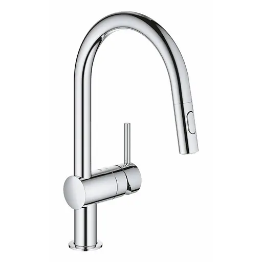 Змішувач для кухні з висувним виливом Grohe Minta 32321002 Хром - фото 1