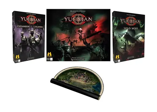 Настольная игра Matagot Юкатан: Пакет Kickstarter + Расширение для 5-6 игроков + Одиночний режим + Игровой коврик (англ.) (MAT-YUC-001-023)