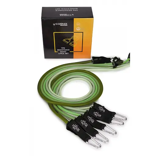 Набір трубчастих еспандерів Cornix 5 шт. 4.5-13.6 кг XR-0255 - фото 2