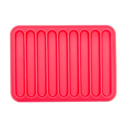 Форма силіконова для випічки хлібних паличок Гриссіні 15х11х1 см, A-plus Червоний 86256 - фото 2
