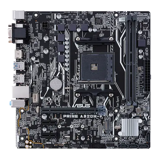 Материнская плата Asus A320-K Prime Socket AM4 (PRIME-A320M-K) Б/У - фото 4