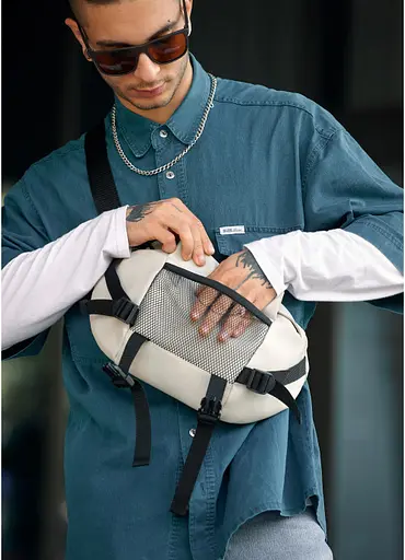 Чоловіча поясна сумка бананка Sambag 38х21 см sum0022764 - фото 7