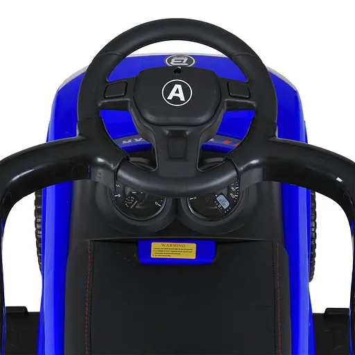 Дитяча каталка-толокар M 5045L-4 синій, з батьківською ручкою - фото 3