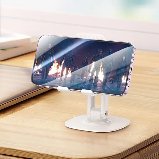 Тримач для телефону Hoco HD6 Winner dual-axis rotating White - фото 3