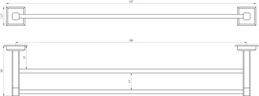 Тримач для рушника Topaz TKB 9911/60 Хром - фото 4