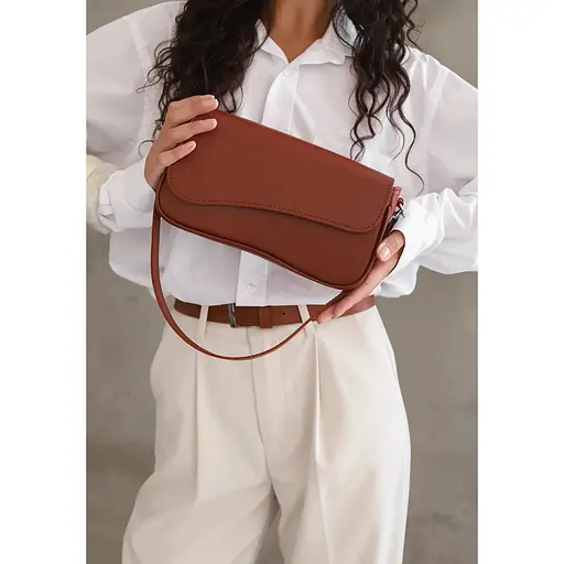 Жіноча шкіряна сумка Nona 2.0 світло-коричнева - фото 1