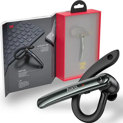 Блютуз-гарнитура Hoco S19 с шумоподавлением Heartful ENC noise cancelling BT5.0 - фото 8