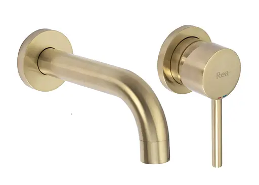 Смеситель для умывальника Rea Lungo скрытого монтажа brushed gold REA-B8652 Золотой - фото 1