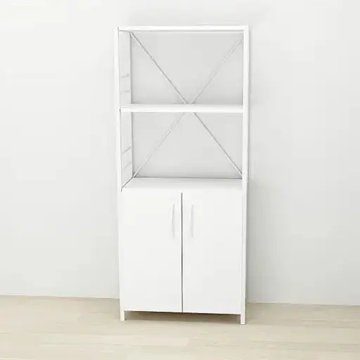 Етажерка 3/60 Ferrum-decor Серії Конект з тумбою 144x60x28 Білий ДСП (FRD-104449)