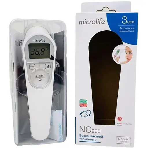 Інфрачервоний безконтактний термометр Microlife NC 200 гарантія  - фото 7
