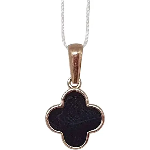 Золотая подвеска Favoritum Клевер с эмалью. 310034