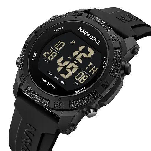 Наручний годинник чоловічий Naviforce Europe Black Чорний (3153) - фото 2
