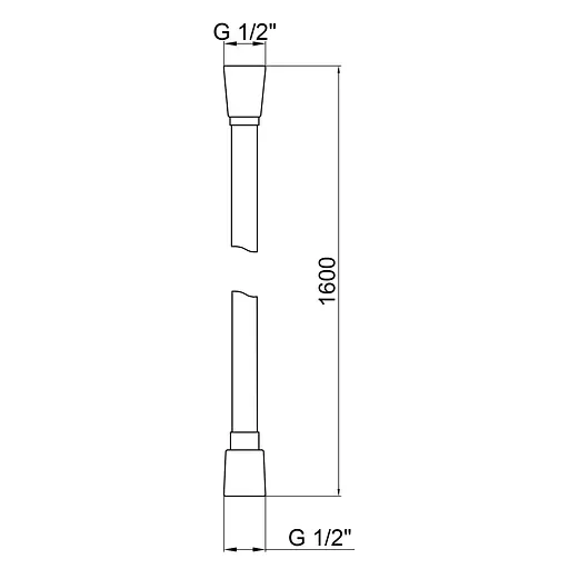 Шланг для ручного душу Qtap Hadice 1600 мм QTHADPVCSQ160B Black matt, Чорний матовий - фото 3