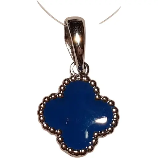 Серебряная подвеска Qvaliz Клевер с эмалью. 903-01002