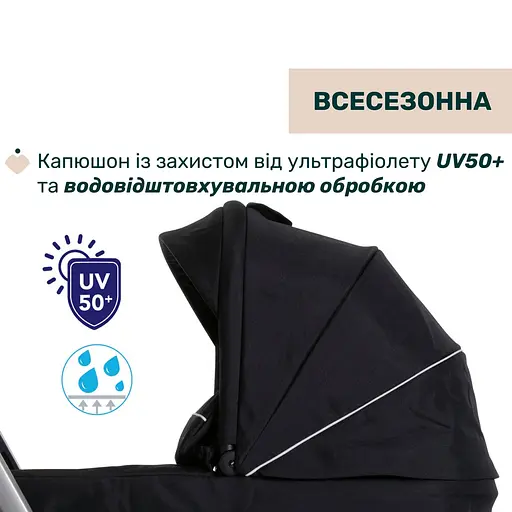 Коляска 2в1 Chicco Activ3 черная (87154.31.01) - фото 3