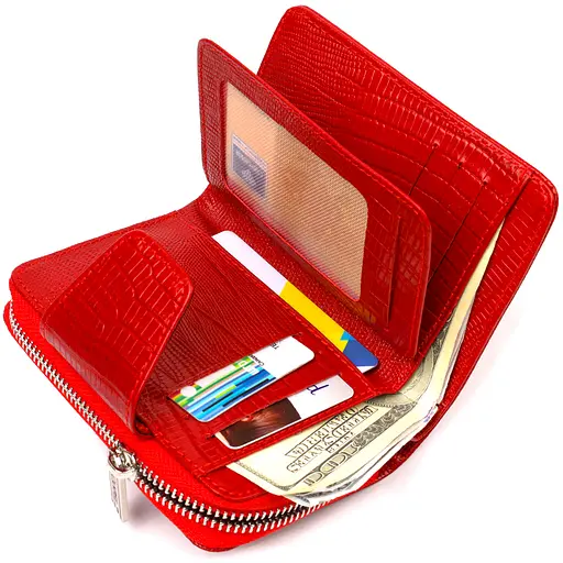 Жіночий шкіряний гаманець Canpellini 9.5х13.2х3 см acs0025520 - фото 5