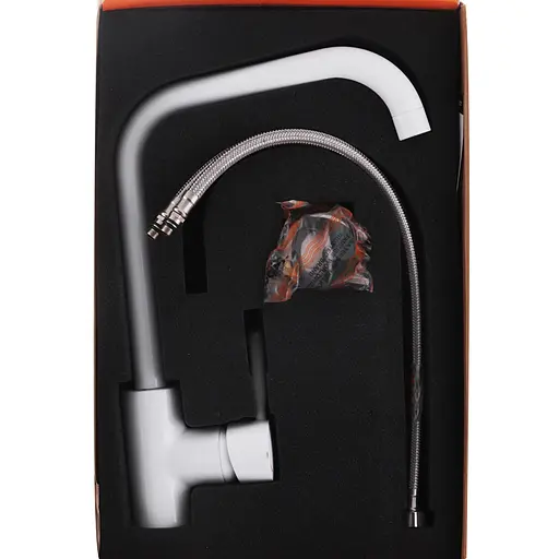 Змішувач для кухні Haiba Hans 011 white HB0818 Білий матовий - фото 5