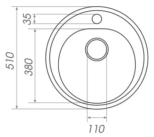 Кухонная мойка Platinum 510 LUNA (SP000025063) - фото 5