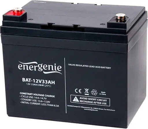 Аккумуляторная батарея для ИБП EnerGenie AGM 12 V / 33 А*ч (BAT-12V33AH) - фото 1