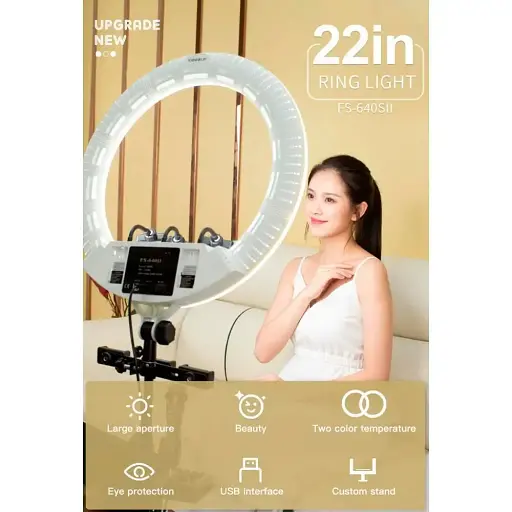 Кільцева LED лампа Veron FS-640 II 55см 100W 3200-5500K White [121979] - фото 5